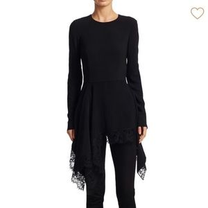 Givenchy Lace Trim Cady Handkerchief Top